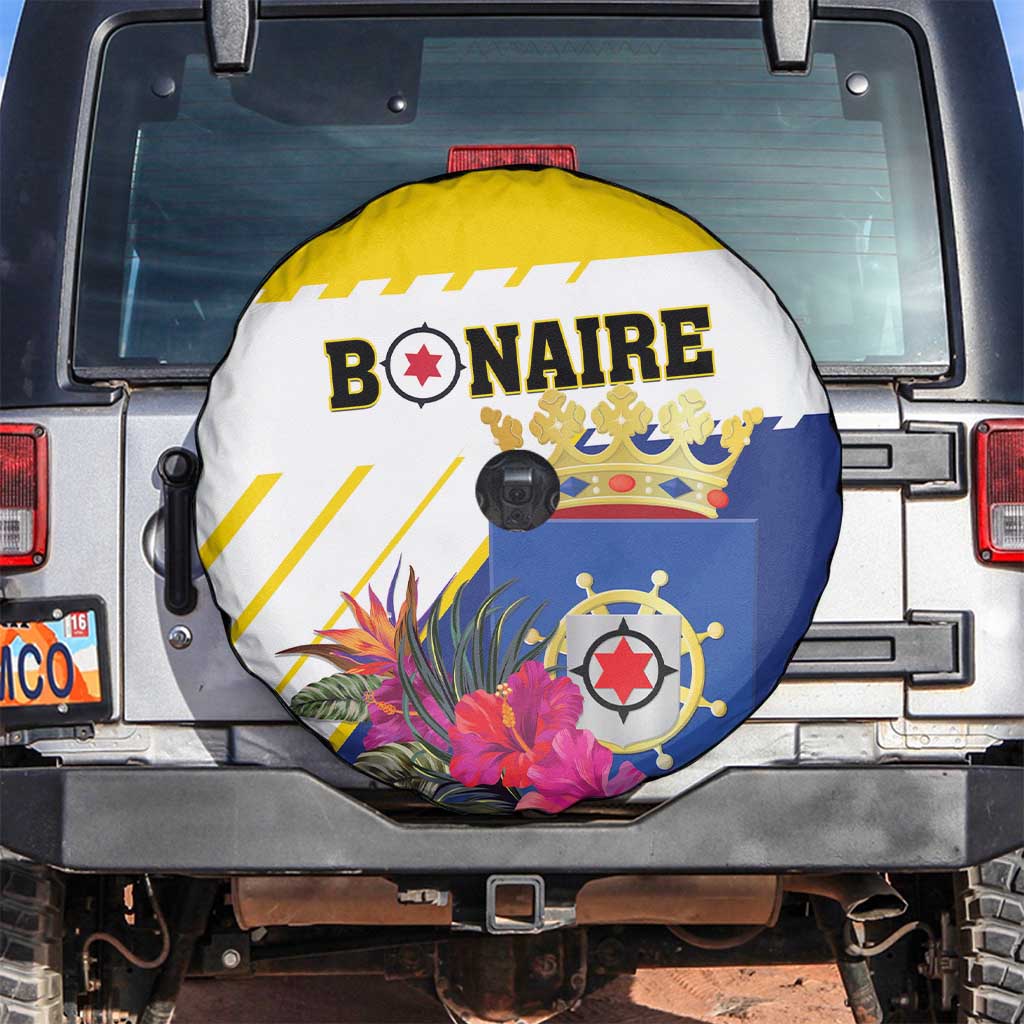 British Leeward Islands Spare Tire Cover Tropical Flower Grunge Style