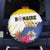 British Leeward Islands Spare Tire Cover Tropical Flower Grunge Style
