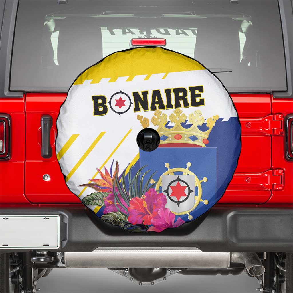 British Leeward Islands Spare Tire Cover Tropical Flower Grunge Style