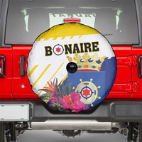 British Leeward Islands Spare Tire Cover Tropical Flower Grunge Style