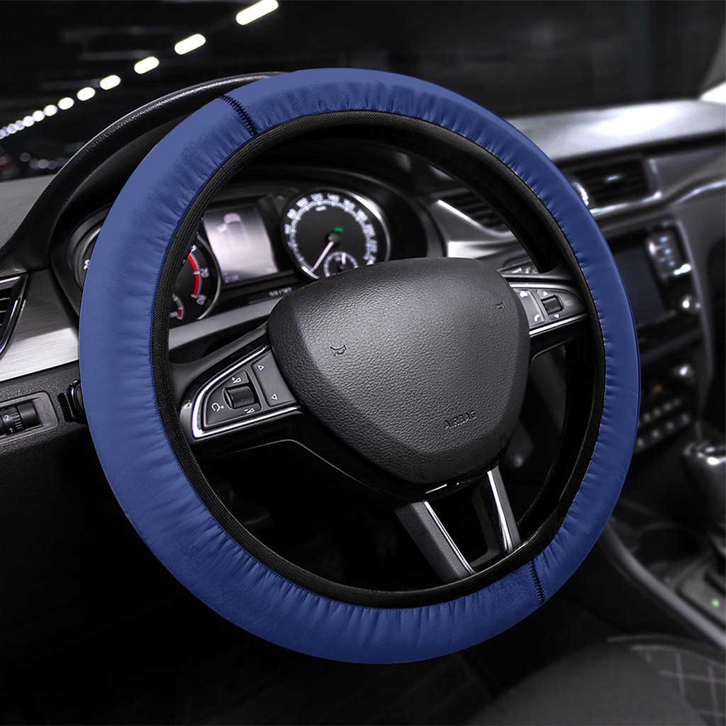 British Leeward Islands Steering Wheel Cover Tropical Flower Grunge Style