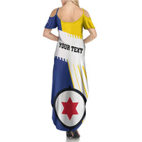 Personalised British Leeward Islands Summer Maxi Dress Tropical Flower Grunge Style