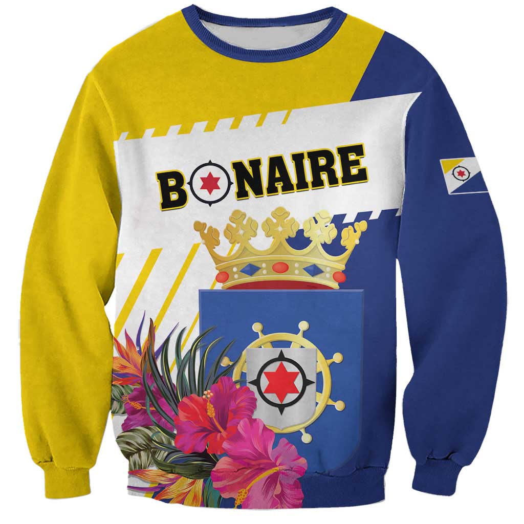 Personalised British Leeward Islands Sweatshirt Tropical Flower Grunge Style