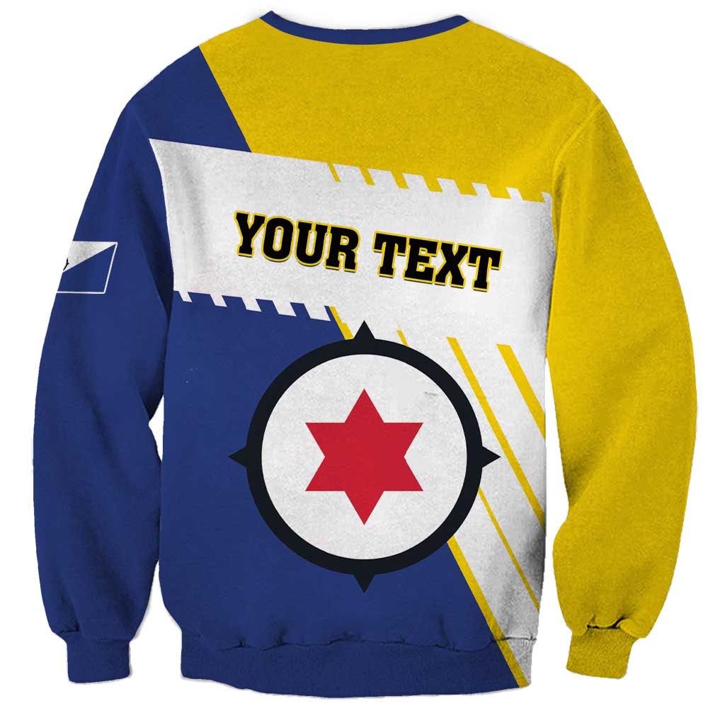 Personalised British Leeward Islands Sweatshirt Tropical Flower Grunge Style