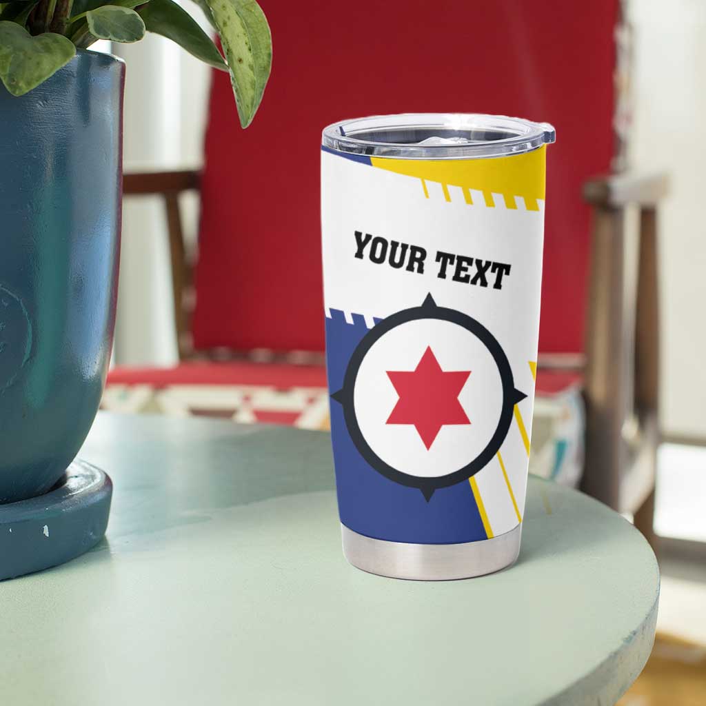 Personalised British Leeward Islands Tumbler Cup Tropical Flower Grunge Style