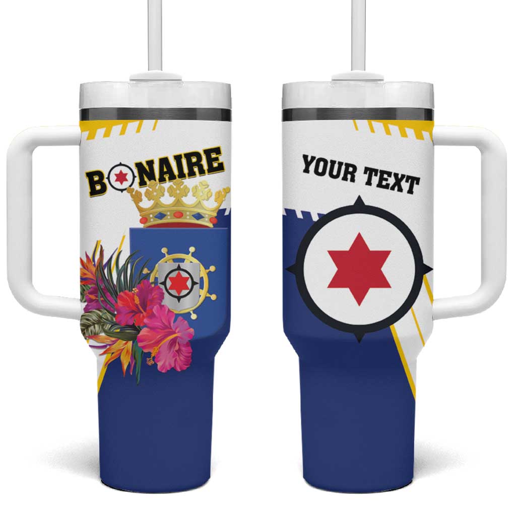 Personalised British Leeward Islands Tumbler With Handle Tropical Flower Grunge Style