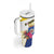 Personalised British Leeward Islands Tumbler With Handle Tropical Flower Grunge Style