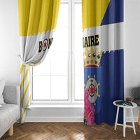 British Leeward Islands Window Curtain Tropical Flower Grunge Style