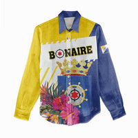 Personalised British Leeward Islands Women Casual Shirt Tropical Flower Grunge Style