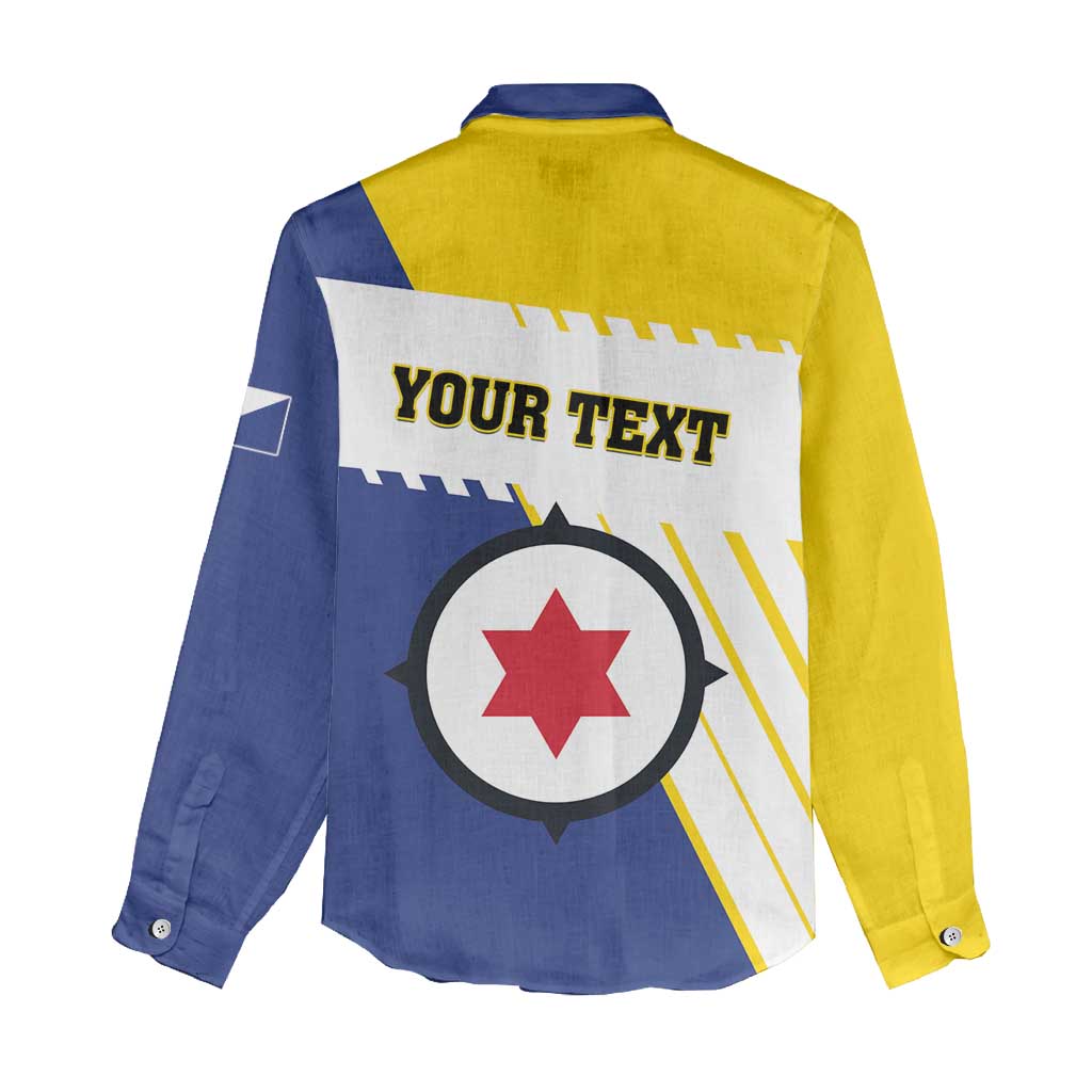 Personalised British Leeward Islands Women Casual Shirt Tropical Flower Grunge Style