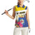 Personalised British Leeward Islands Women Sleeveless Polo Shirt Tropical Flower Grunge Style