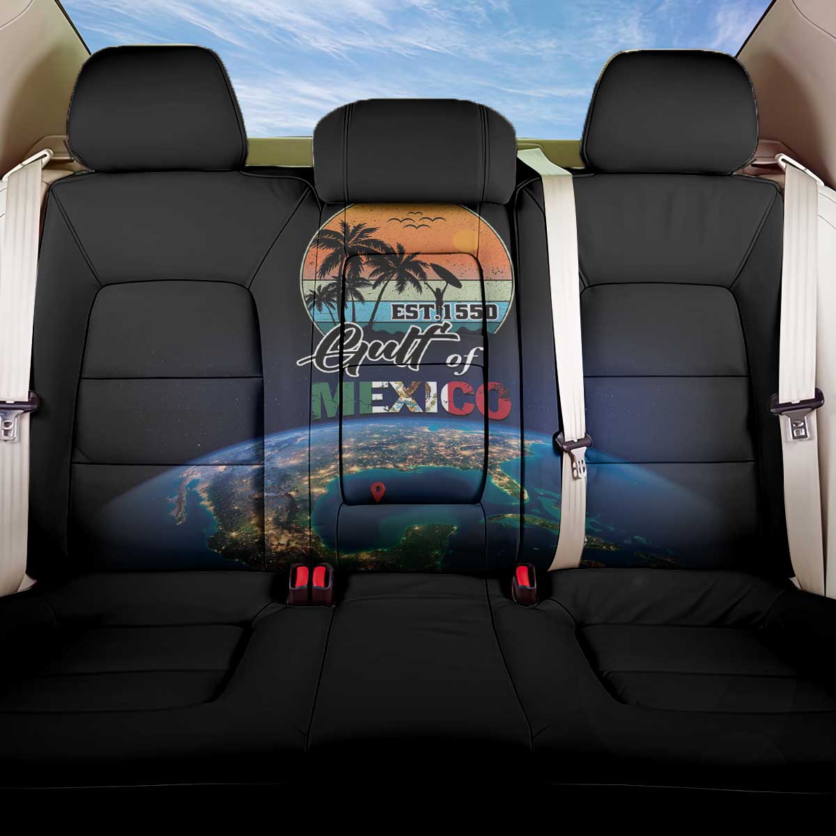 Gulf Of Mexico Est 1550 Back Car Seat Cover Gulf Of Mexico From Space