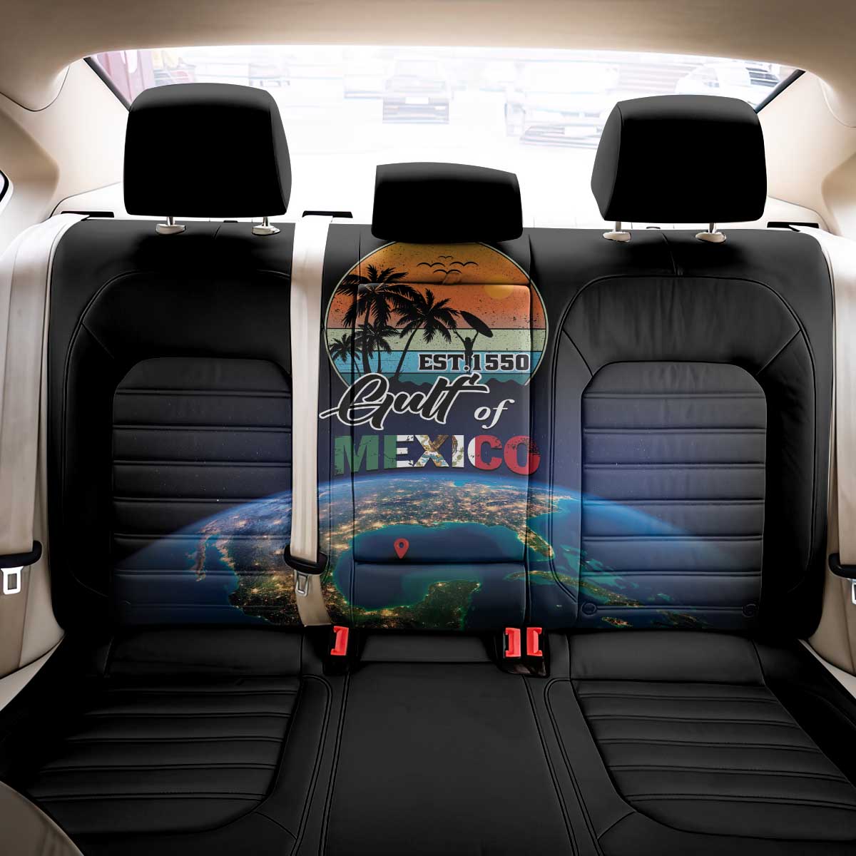 Gulf Of Mexico Est 1550 Back Car Seat Cover Gulf Of Mexico From Space
