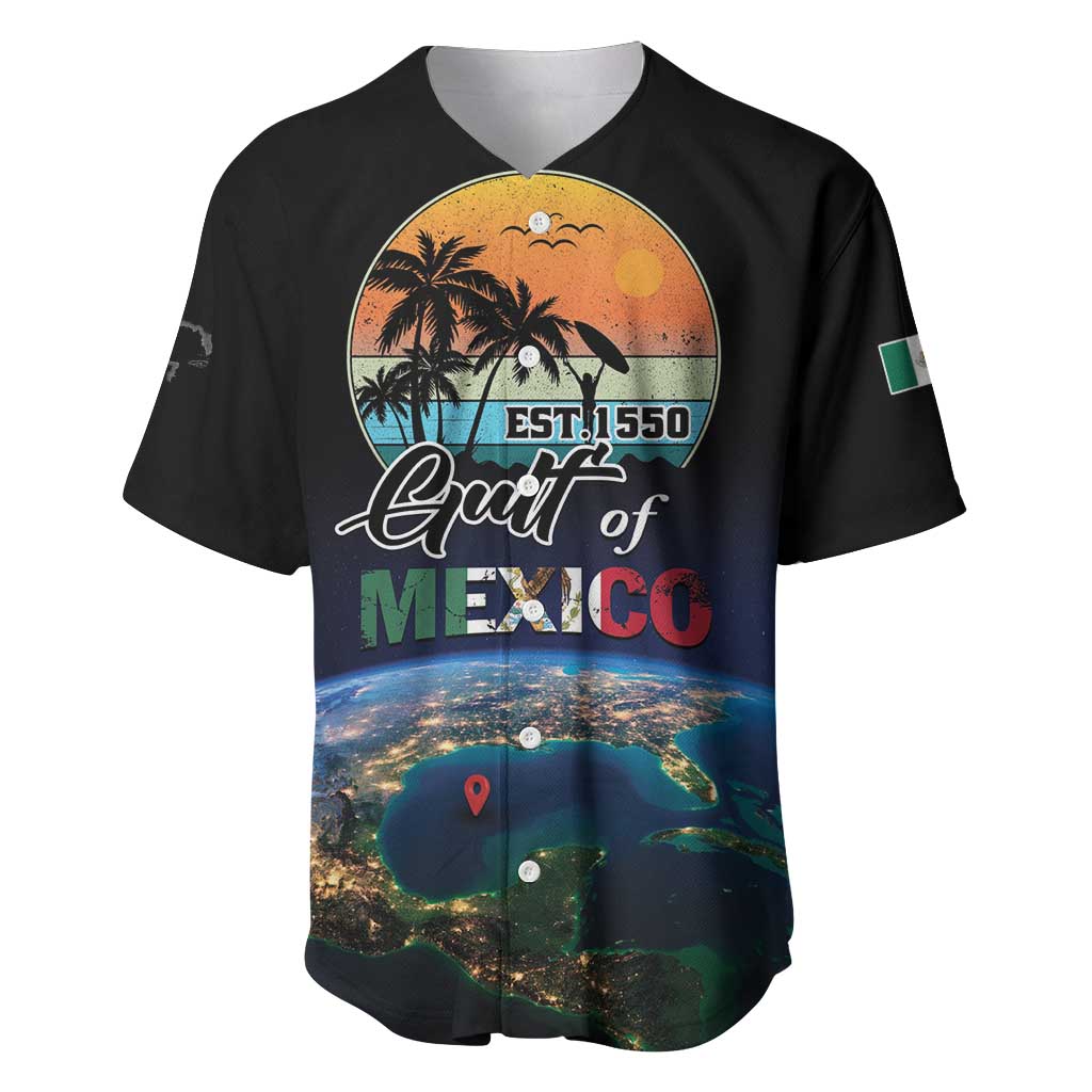 Personalized Gulf Of Mexico Est 1550 Baseball Jersey Gulf Of Mexico From Space