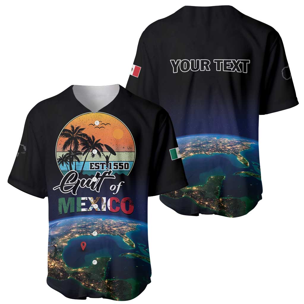Personalized Gulf Of Mexico Est 1550 Baseball Jersey Gulf Of Mexico From Space