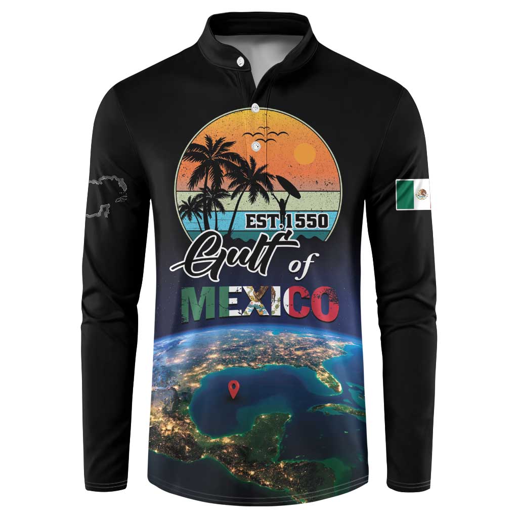 Personalized Gulf Of Mexico Est 1550 Button Sweatshirt Gulf Of Mexico From Space