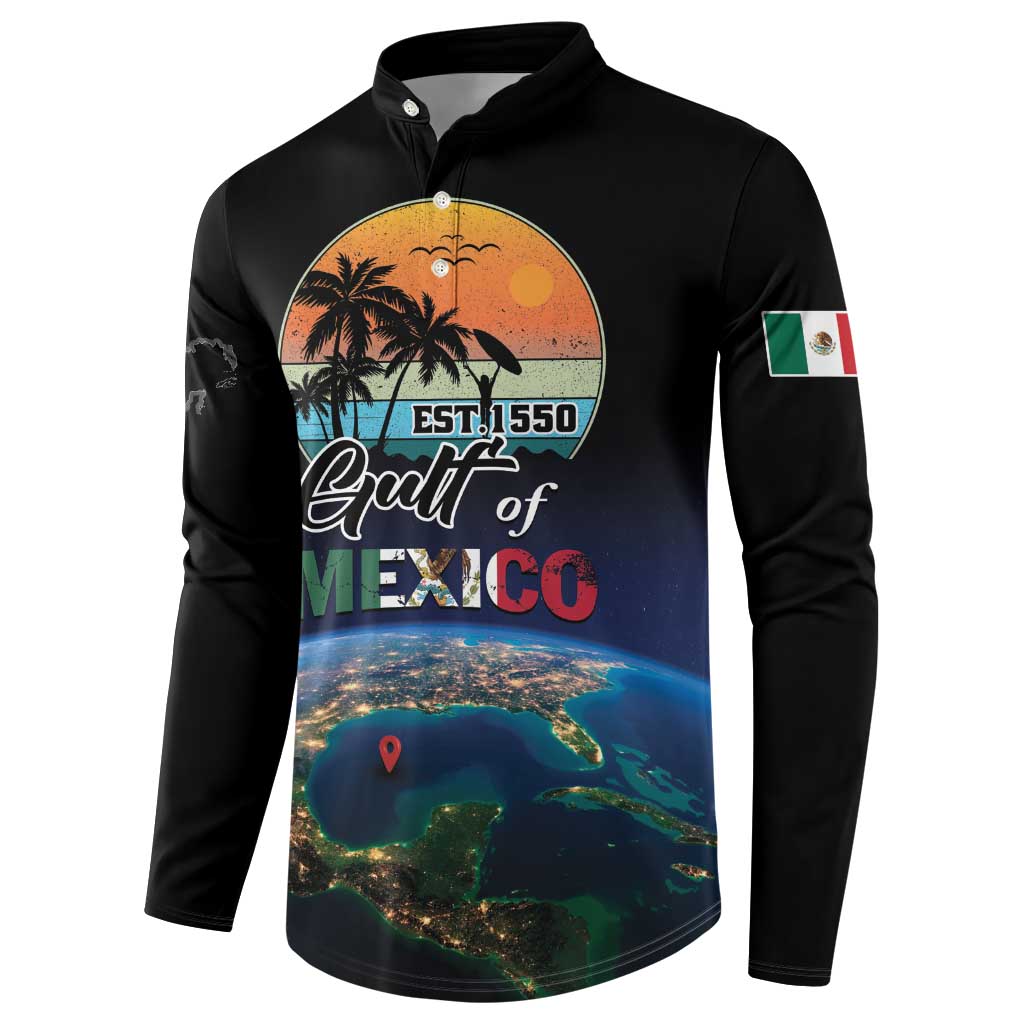 Personalized Gulf Of Mexico Est 1550 Button Sweatshirt Gulf Of Mexico From Space