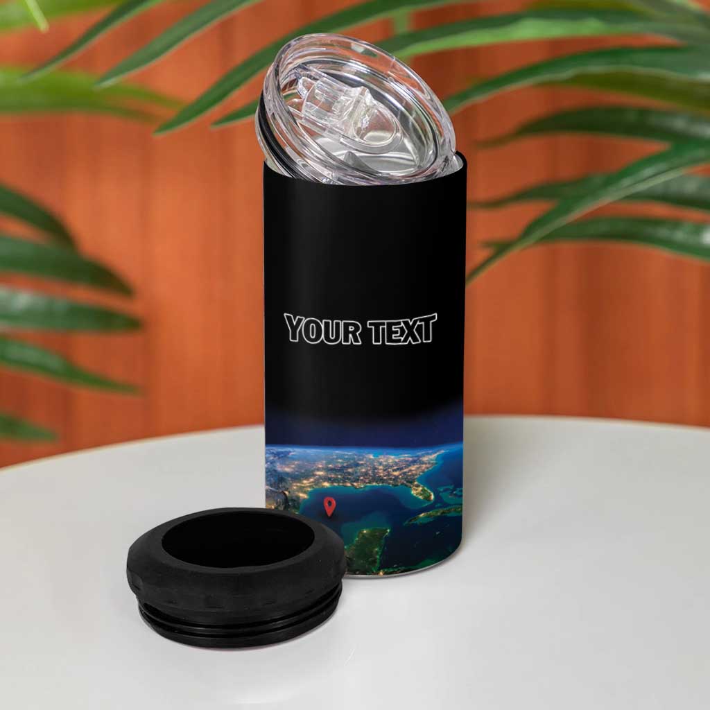 Personalized Gulf Of Mexico Est 1550 4 in 1 Can Cooler Tumbler Gulf Of Mexico From Space