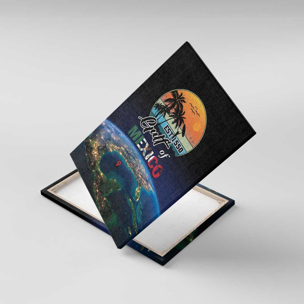 Gulf Of Mexico Est 1550 Canvas Wall Art Gulf Of Mexico From Space