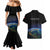 Personalized Gulf Of Mexico Est 1550 Couples Matching Mermaid Dress and Hawaiian Shirt Gulf Of Mexico From Space