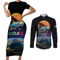 Personalized Gulf Of Mexico Est 1550 Couples Matching Short Sleeve Bodycon Dress and Long Sleeve Button Shirt Gulf Of Mexico From Space
