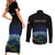 Personalized Gulf Of Mexico Est 1550 Couples Matching Short Sleeve Bodycon Dress and Long Sleeve Button Shirt Gulf Of Mexico From Space