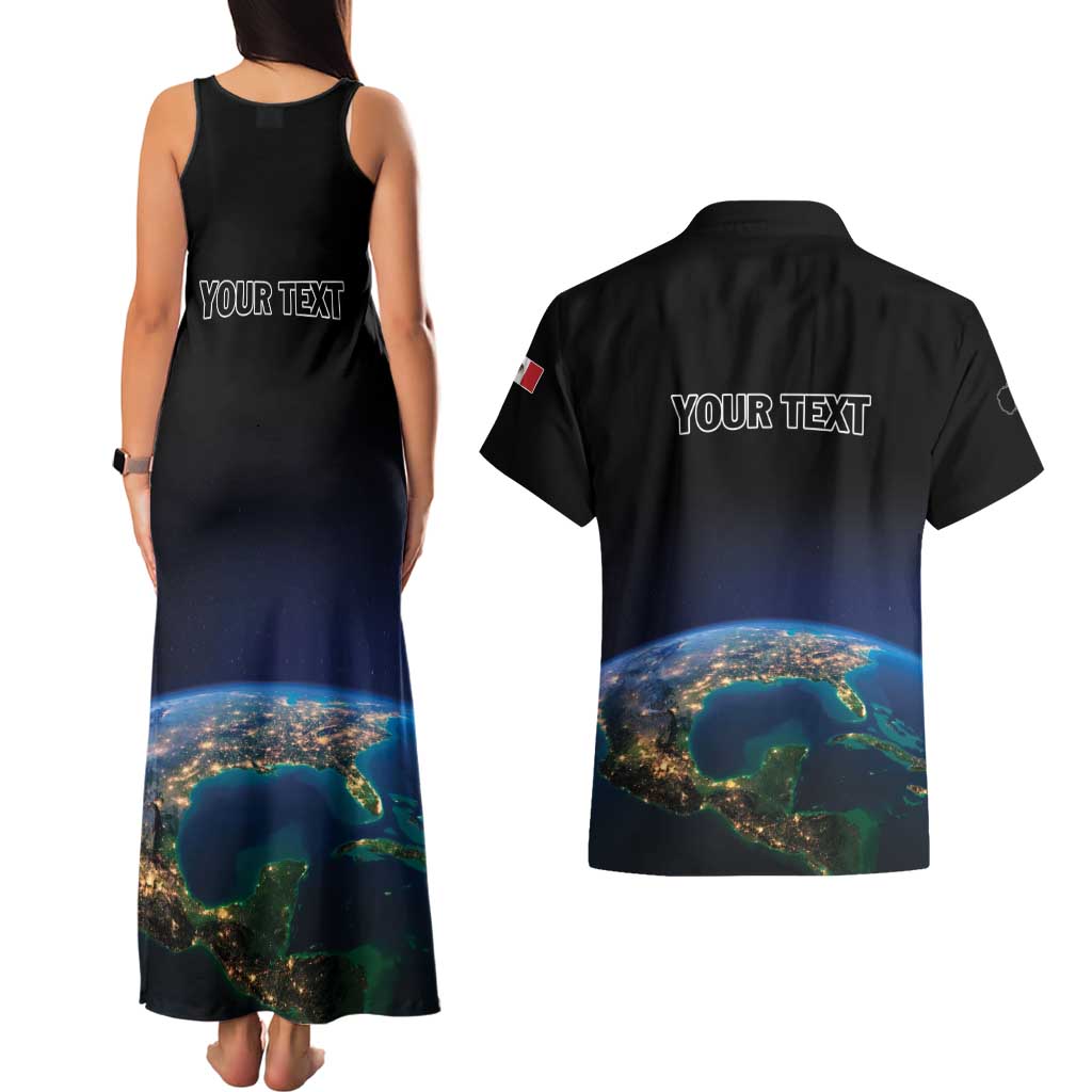 Personalized Gulf Of Mexico Est 1550 Couples Matching Tank Maxi Dress and Hawaiian Shirt Gulf Of Mexico From Space