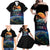 Personalized Gulf Of Mexico Est 1550 Family Matching Off Shoulder Maxi Dress and Hawaiian Shirt Gulf Of Mexico From Space