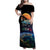 Personalized Gulf Of Mexico Est 1550 Family Matching Off Shoulder Maxi Dress and Hawaiian Shirt Gulf Of Mexico From Space