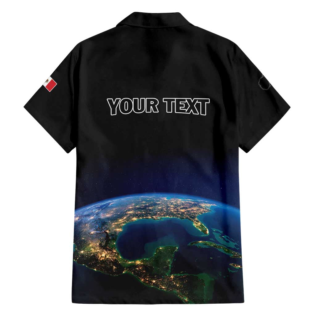 Personalized Gulf Of Mexico Est 1550 Family Matching Off Shoulder Short Dress and Hawaiian Shirt Gulf Of Mexico From Space