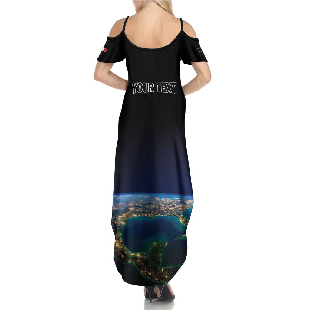 Personalized Gulf Of Mexico Est 1550 Family Matching Summer Maxi Dress and Hawaiian Shirt Gulf Of Mexico From Space