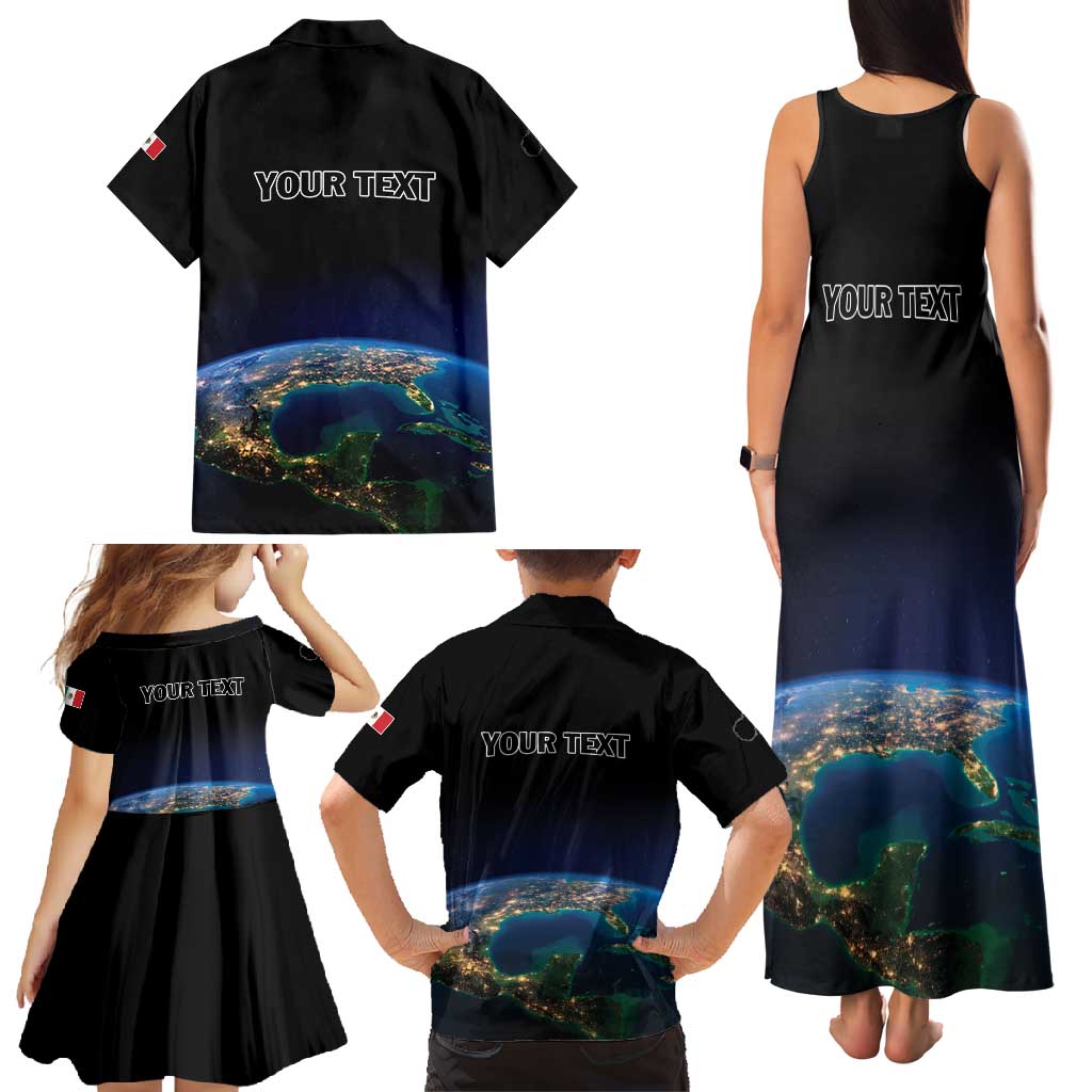 Personalized Gulf Of Mexico Est 1550 Family Matching Tank Maxi Dress and Hawaiian Shirt Gulf Of Mexico From Space