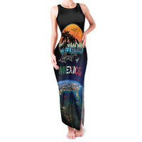 Personalized Gulf Of Mexico Est 1550 Family Matching Tank Maxi Dress and Hawaiian Shirt Gulf Of Mexico From Space