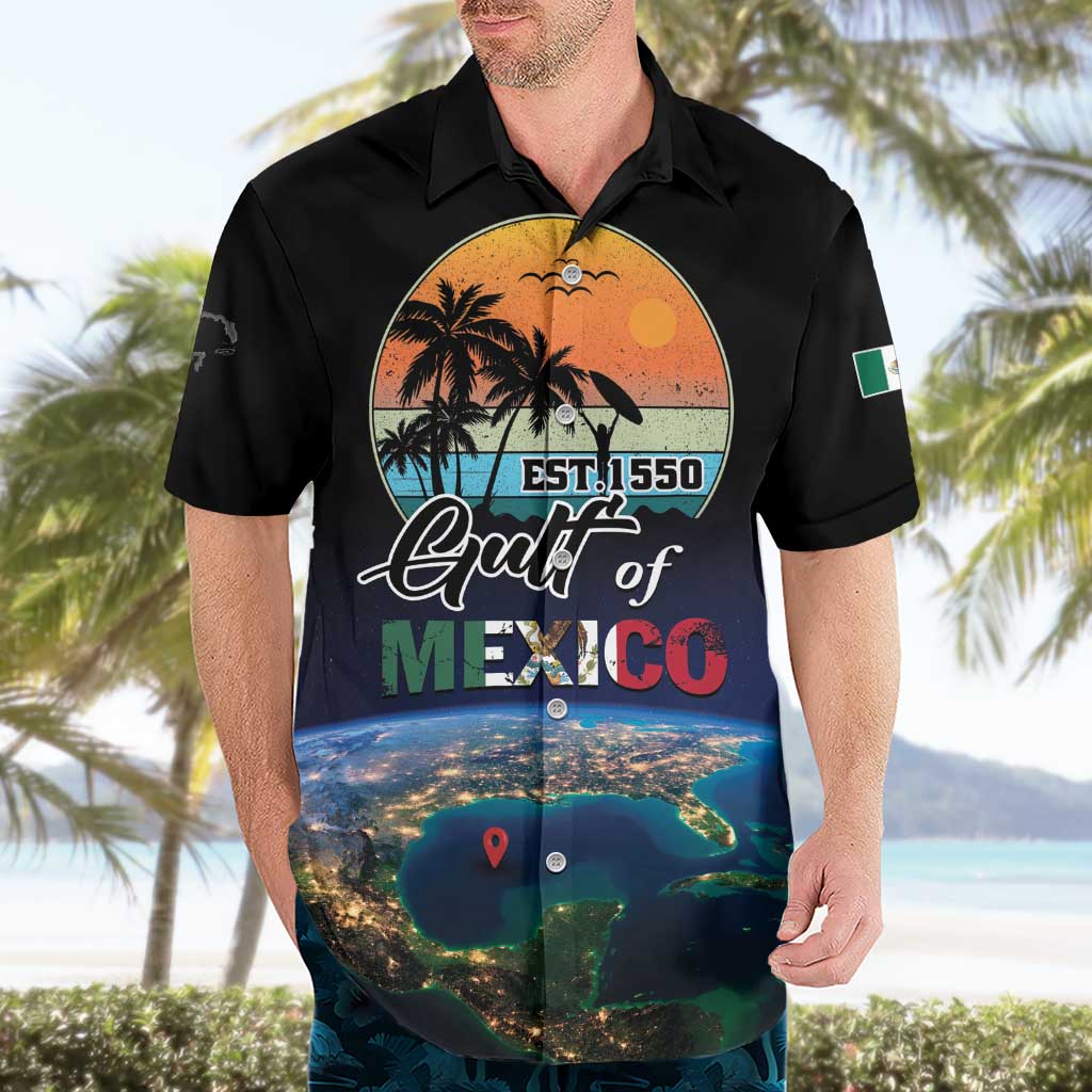Personalized Gulf Of Mexico Est 1550 Hawaiian Shirt Gulf Of Mexico From Space