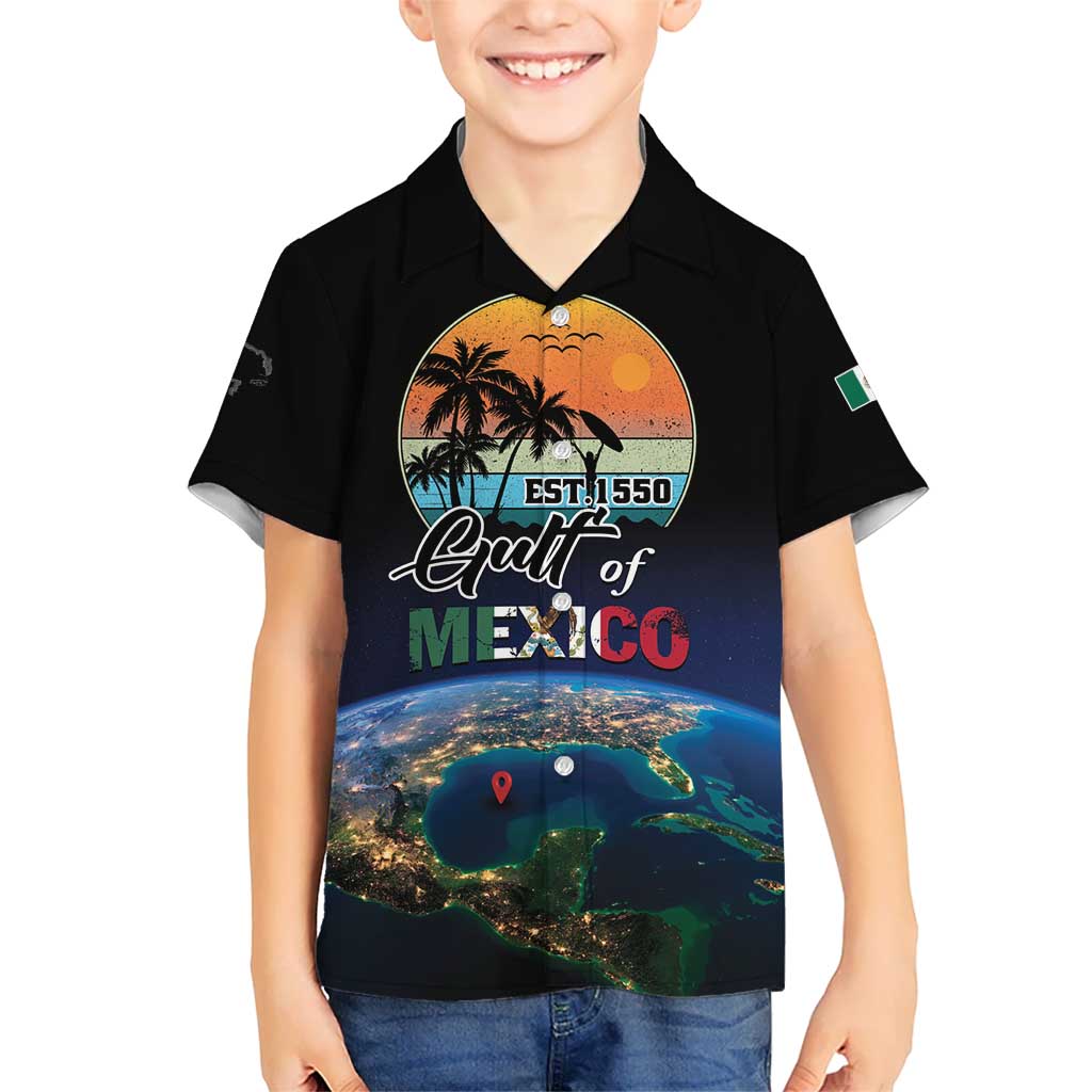 Personalized Gulf Of Mexico Est 1550 Kid Hawaiian Shirt Gulf Of Mexico From Space