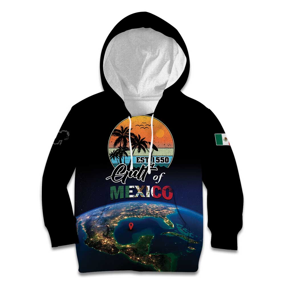 Personalized Gulf Of Mexico Est 1550 Kid Hoodie Gulf Of Mexico From Space