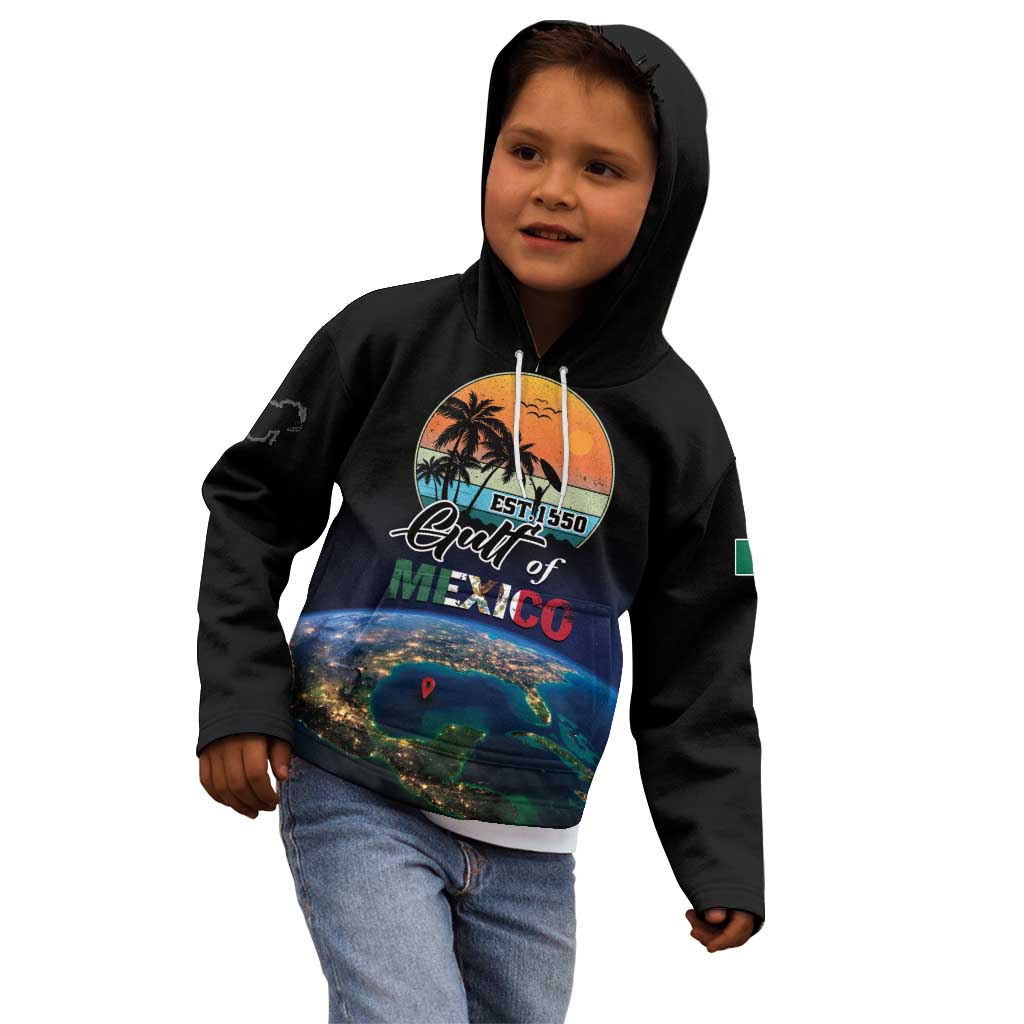 Personalized Gulf Of Mexico Est 1550 Kid Hoodie Gulf Of Mexico From Space