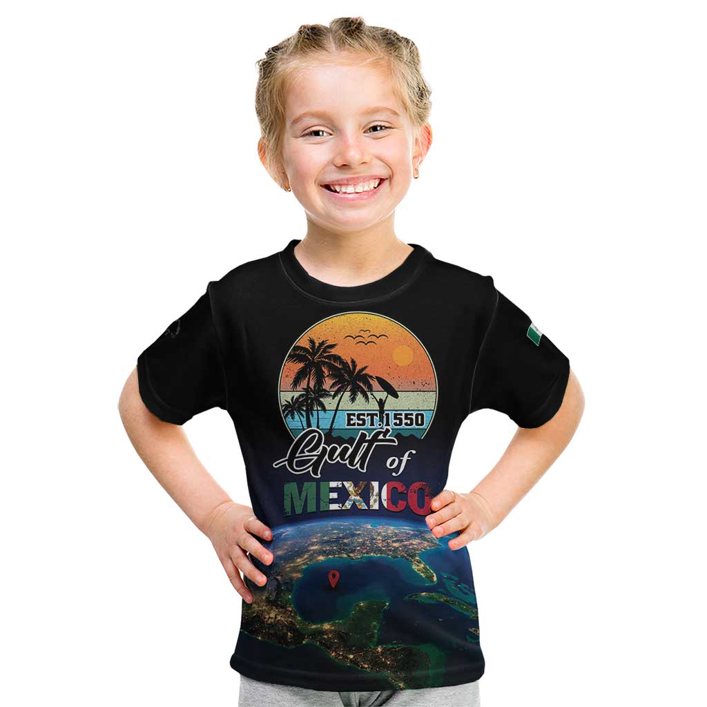 Personalized Gulf Of Mexico Est 1550 Kid T Shirt Gulf Of Mexico From Space