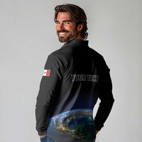 Personalized Gulf Of Mexico Est 1550 Long Sleeve Polo Shirt Gulf Of Mexico From Space