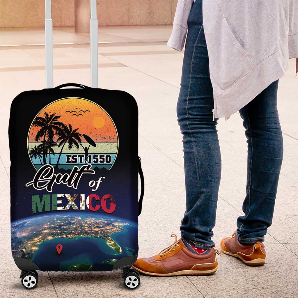 Gulf Of Mexico Est 1550 Luggage Cover Gulf Of Mexico From Space