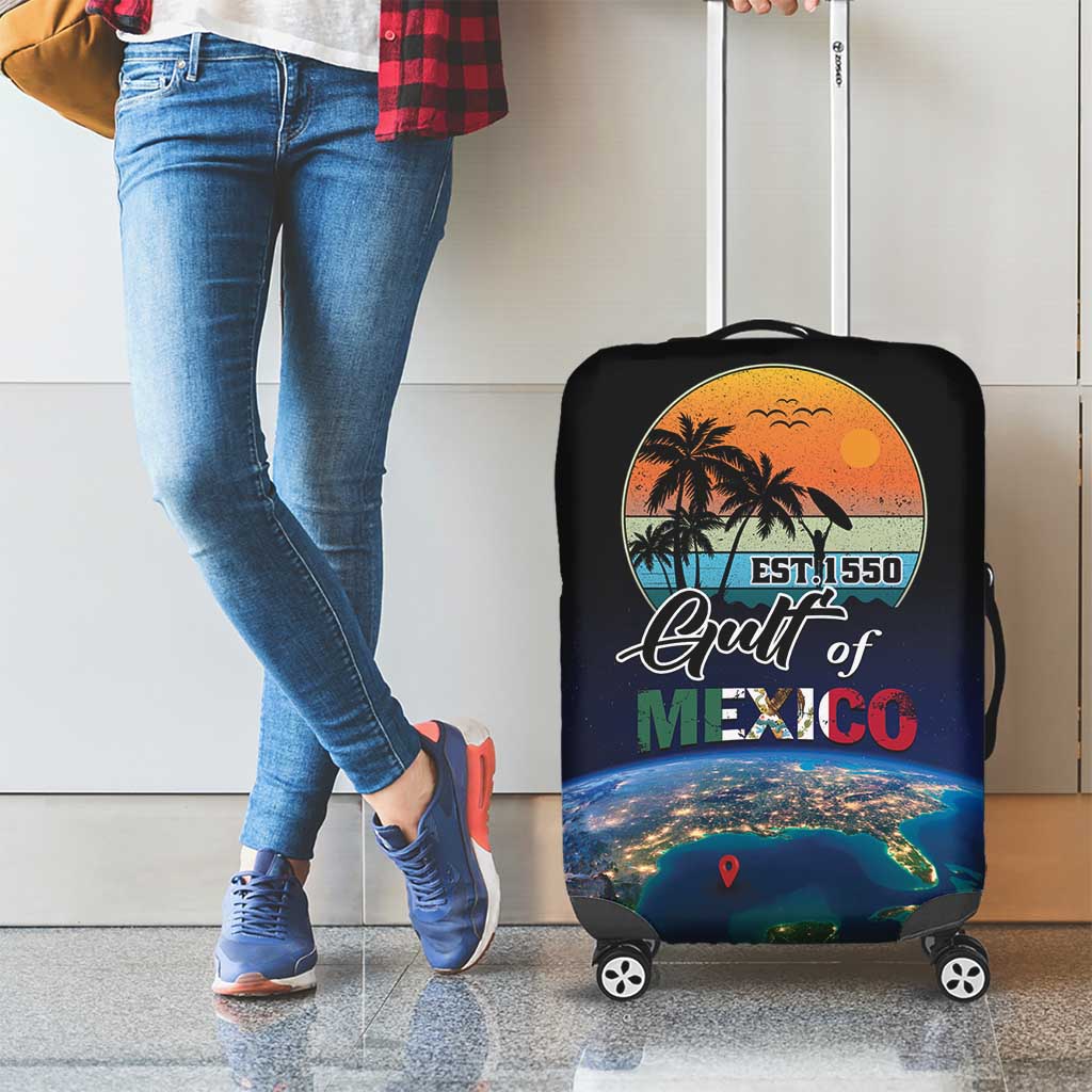 Gulf Of Mexico Est 1550 Luggage Cover Gulf Of Mexico From Space