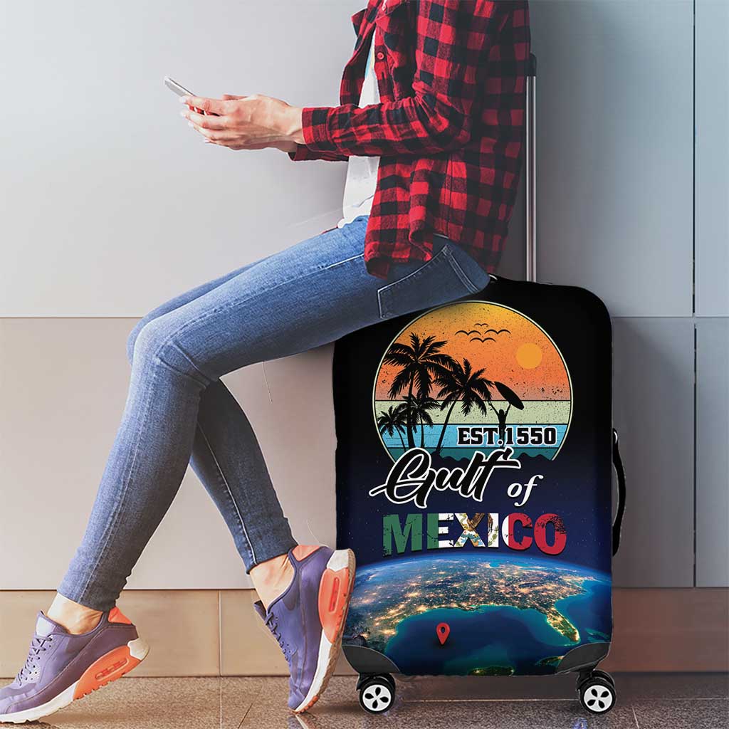 Gulf Of Mexico Est 1550 Luggage Cover Gulf Of Mexico From Space