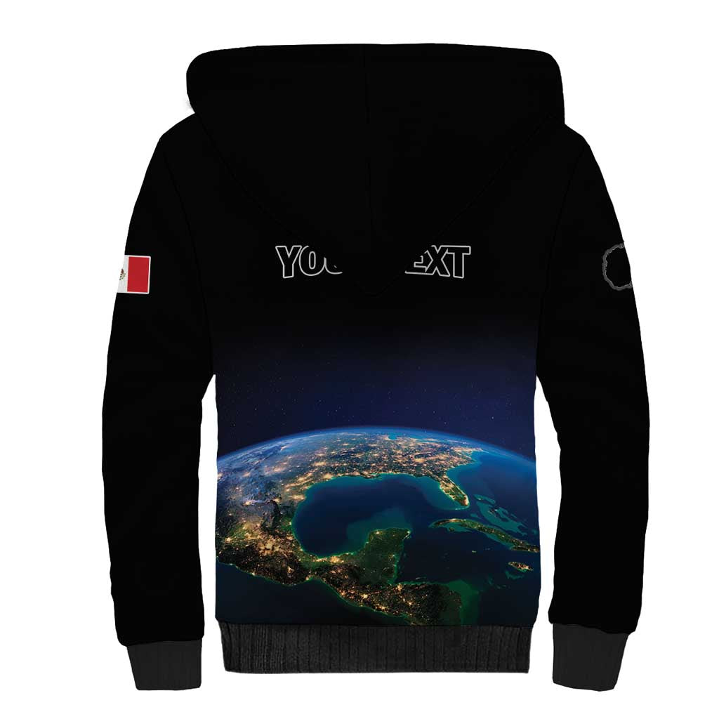 Personalized Gulf Of Mexico Est 1550 Sherpa Hoodie Gulf Of Mexico From Space