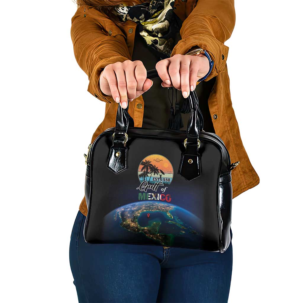 Gulf Of Mexico Est 1550 Shoulder Handbag Gulf Of Mexico From Space