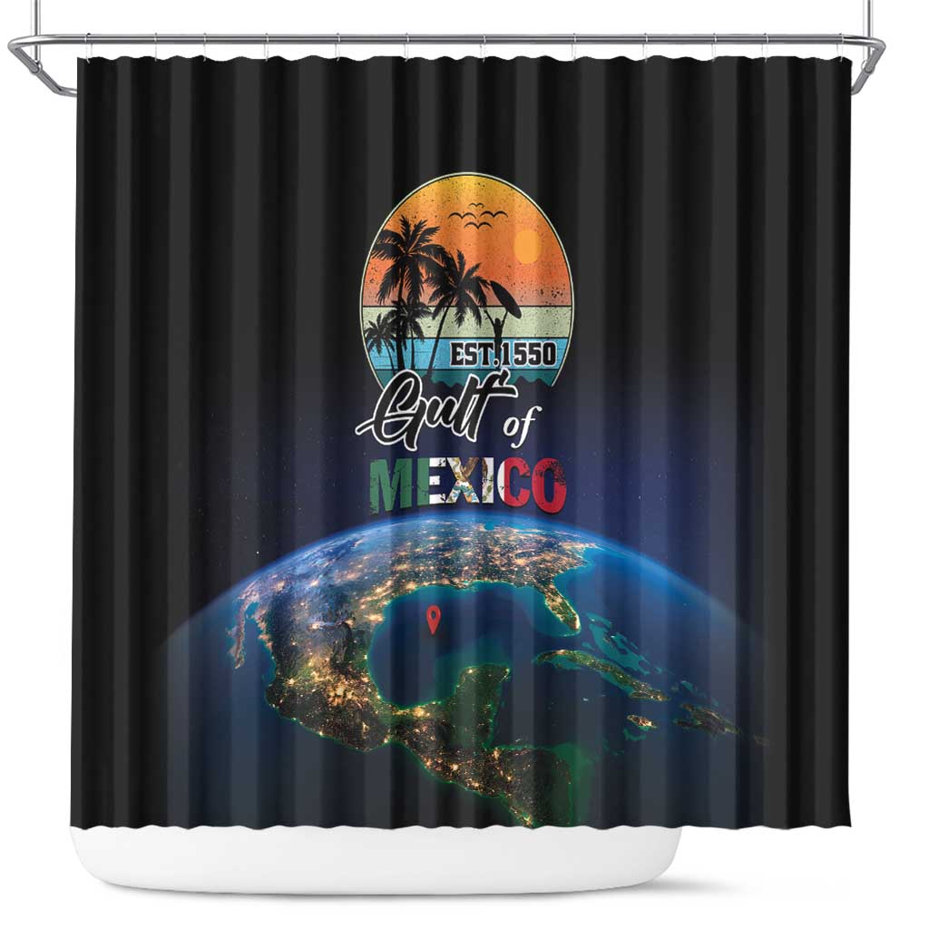 Gulf Of Mexico Est 1550 Shower Curtain Gulf Of Mexico From Space