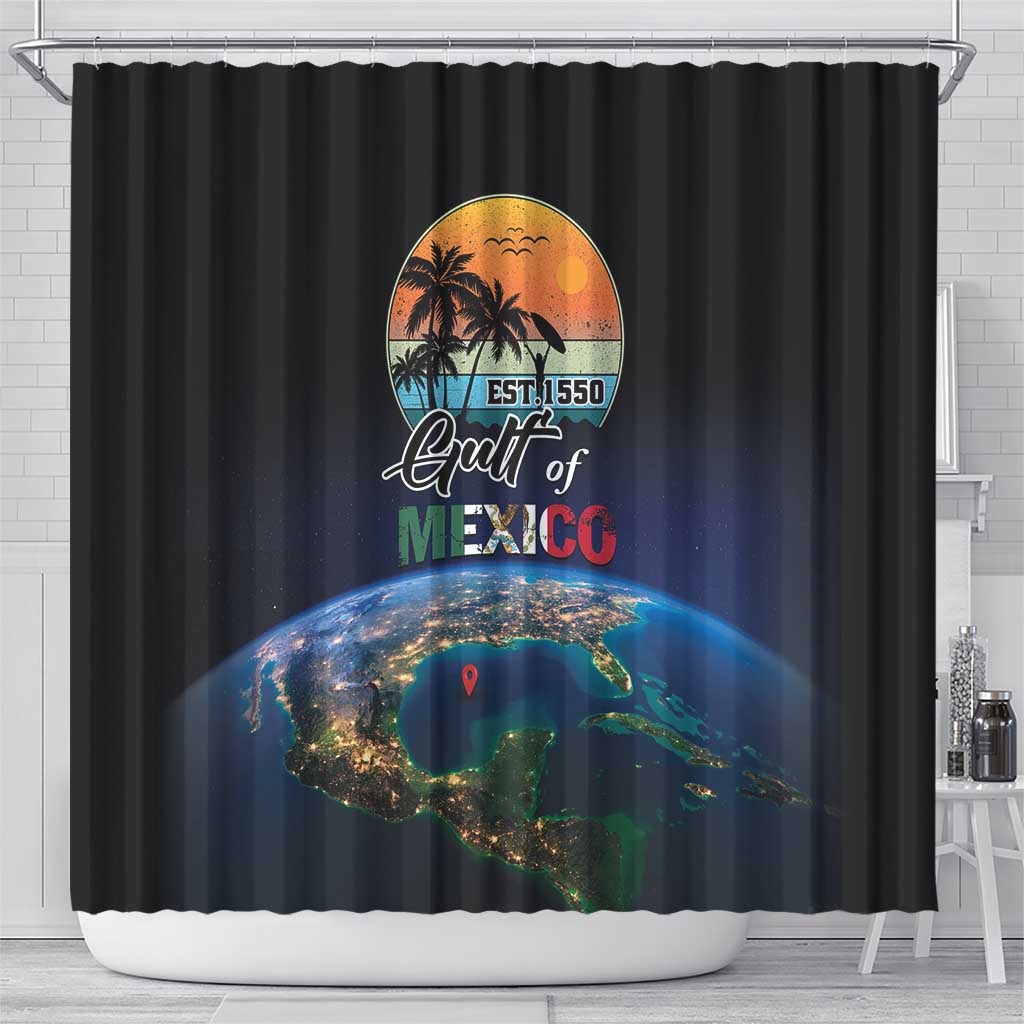Gulf Of Mexico Est 1550 Shower Curtain Gulf Of Mexico From Space