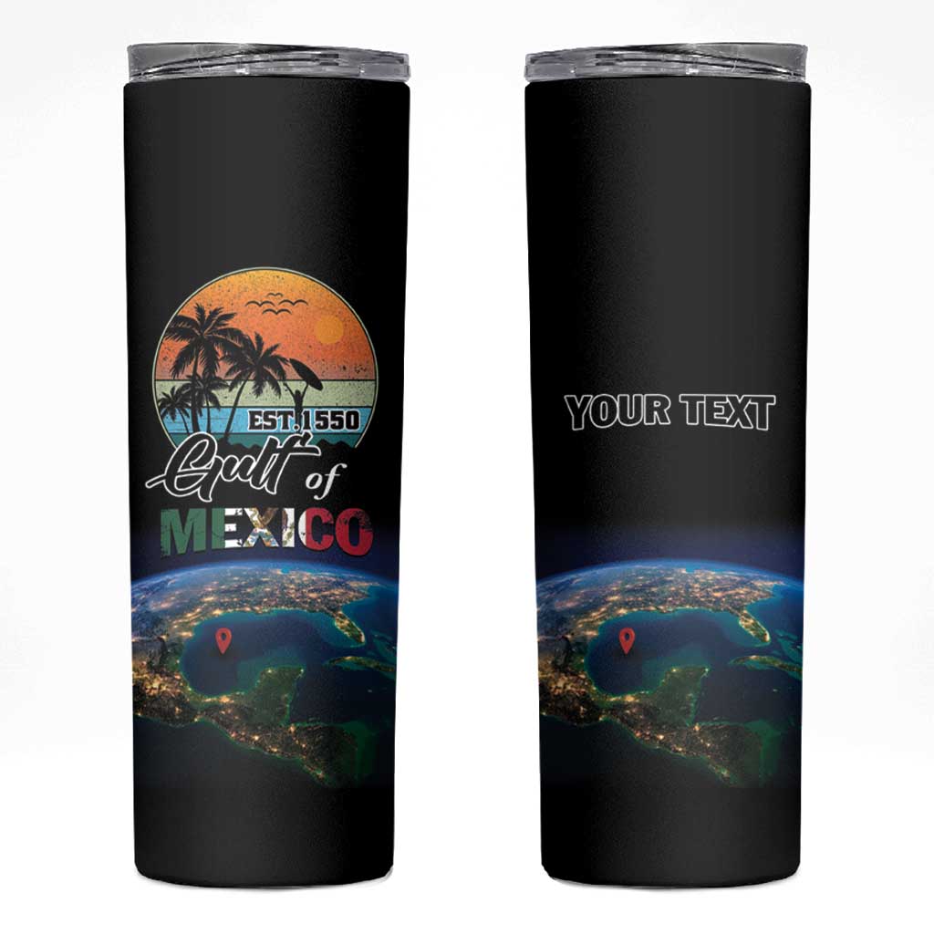 Personalized Gulf Of Mexico Est 1550 Skinny Tumbler Gulf Of Mexico From Space