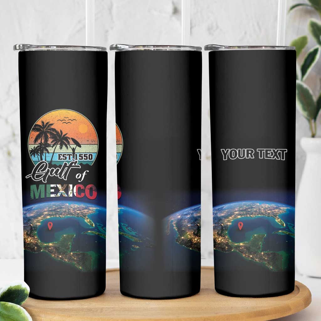 Personalized Gulf Of Mexico Est 1550 Skinny Tumbler Gulf Of Mexico From Space