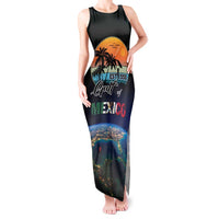 Personalized Gulf Of Mexico Est 1550 Tank Maxi Dress Gulf Of Mexico From Space