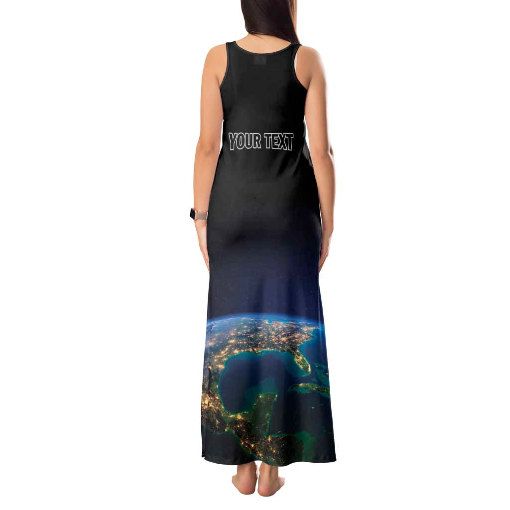 Personalized Gulf Of Mexico Est 1550 Tank Maxi Dress Gulf Of Mexico From Space
